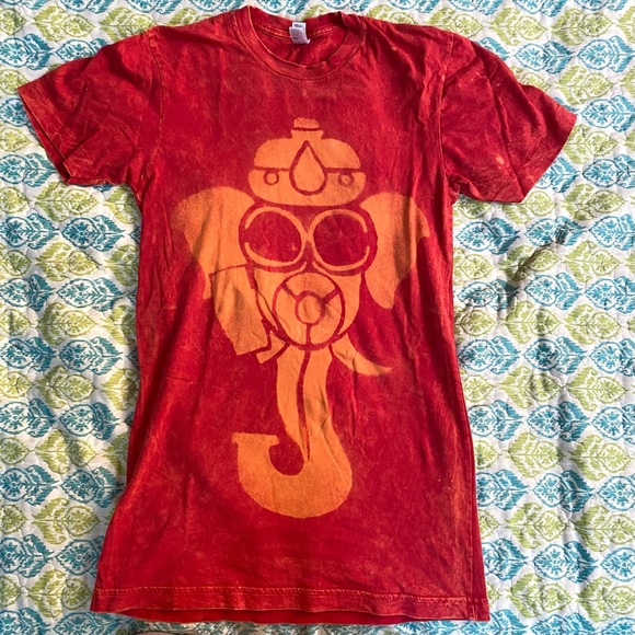 Custom Ganesha Gas Mask Boyfriend Tee - Picture 5 of 8